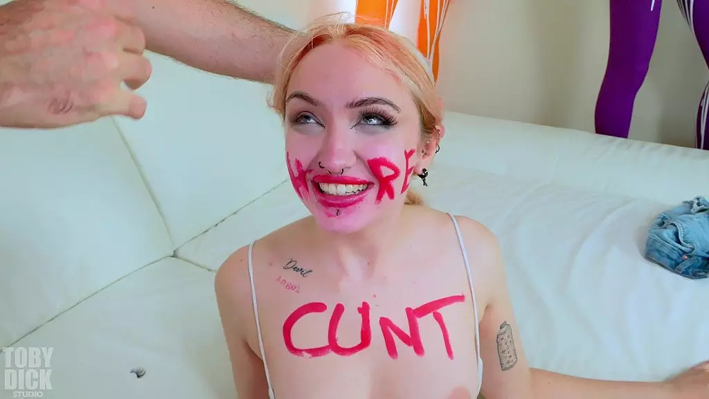 Kitty Marie Piss Whore Cunt Degraded by Old Man