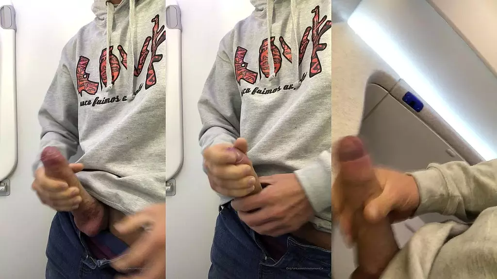 Monster Cock Play in Public Toilet