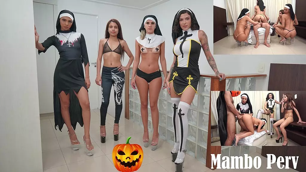Halloween Perv Nuns Squad: Anal Rituals & Reverse Gangbang