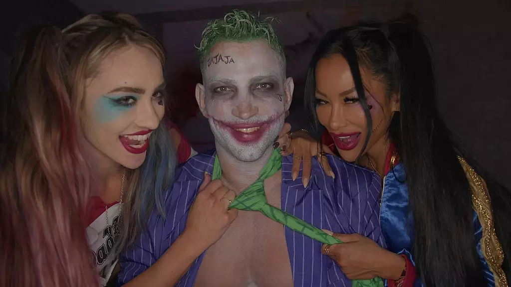 Joker Takes on Two Insatiable Harleys for Halloween