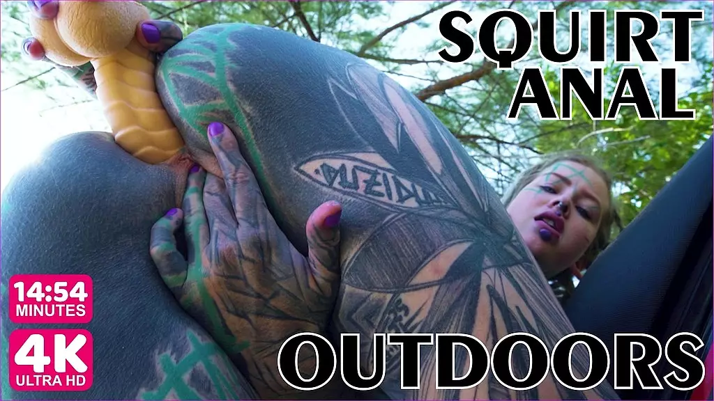Tattooed Teen's Public Anal Squirting Adventure