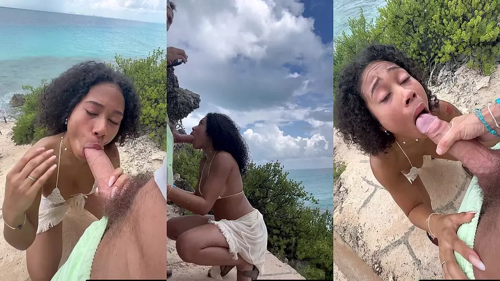 Skyla Sun's Beachside Blowjob