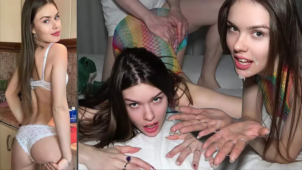 Russian Curvy Housewife's Kitchen Threesome