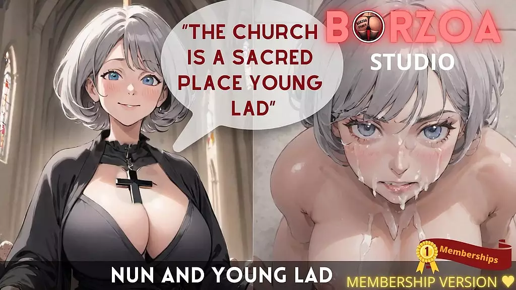 Virgin Boy's First Time with a Naughty Nun