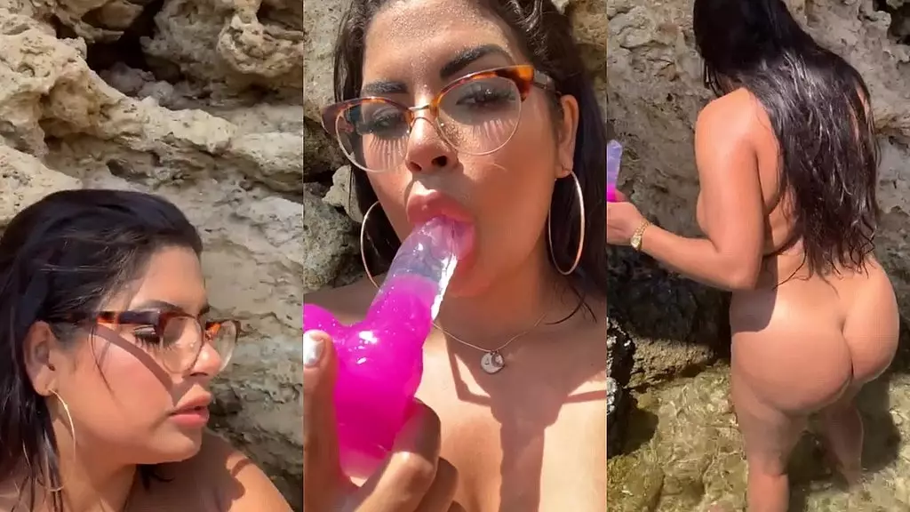 Horny Latina Sheila Ortega Masturbates on Ibiza Beach