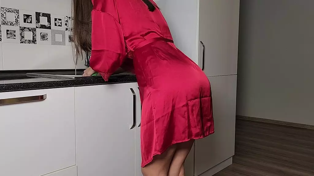 Stepson Surprises Milf Stepmom in the Kitchen