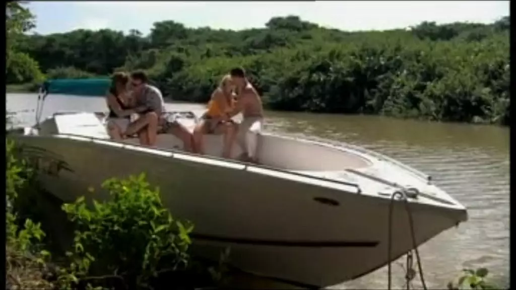 Jessica Moore and Morgan Moon in Boat Blowjob Action
