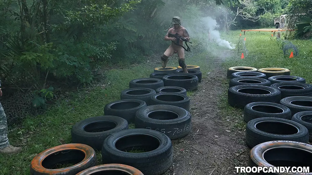Jungle Bareback Orgy with Hot Military Men