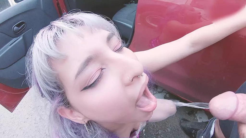 Street Fuck Party with 19yo Brunette Maid