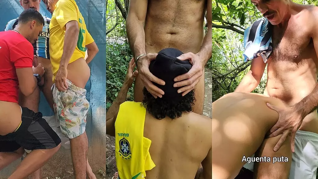 Stadium Stallion Gay Threesome